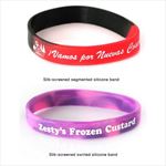 ASPINSS12 1/2 Silicone Band with Silk-Screened Custom Imprint